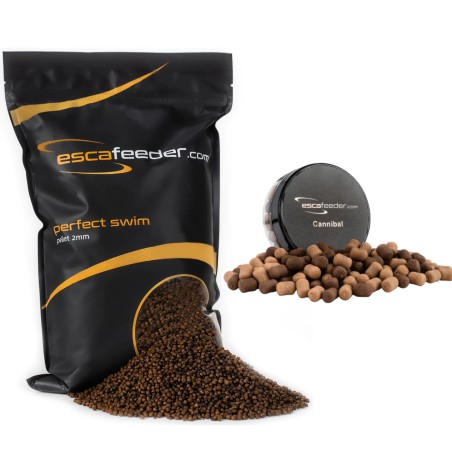 Zestaw Esca Feeder Pellet Perfect Swim 2mm + Wafters Cannibal 10mm