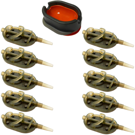 Zestaw 10 Podajników Do Method Feeder Arc 40g + Foremka