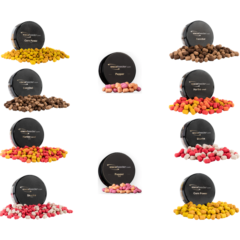 Zestaw Esca Feeder Wafters 10 Sztuk Mix Smaków 6mm + 10mm