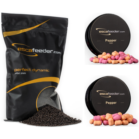 Zestaw Esca Feeder Wafters Pepper 6mm + 10mm + Perfect Dynamic 2mm
