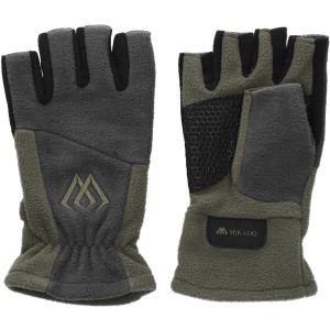 RĘKAWICZKI POLAROWE MIKADO BEZ PALCÓW rozm. XL - SZARO ZIELONY