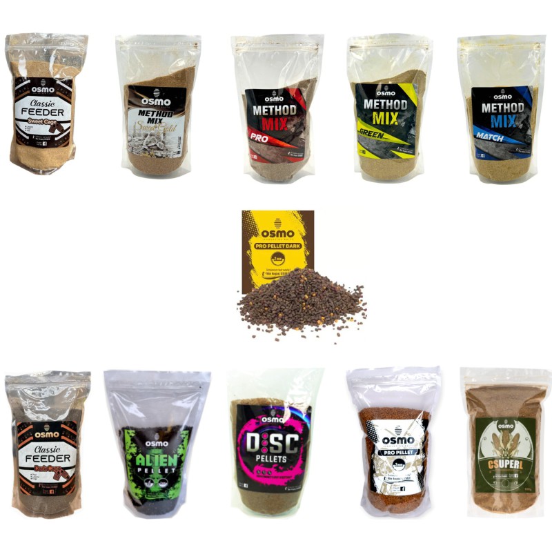 Zestaw Killer Osmo Pellet Zanętowy + Method Mix + Zanęta 11 Sztuk