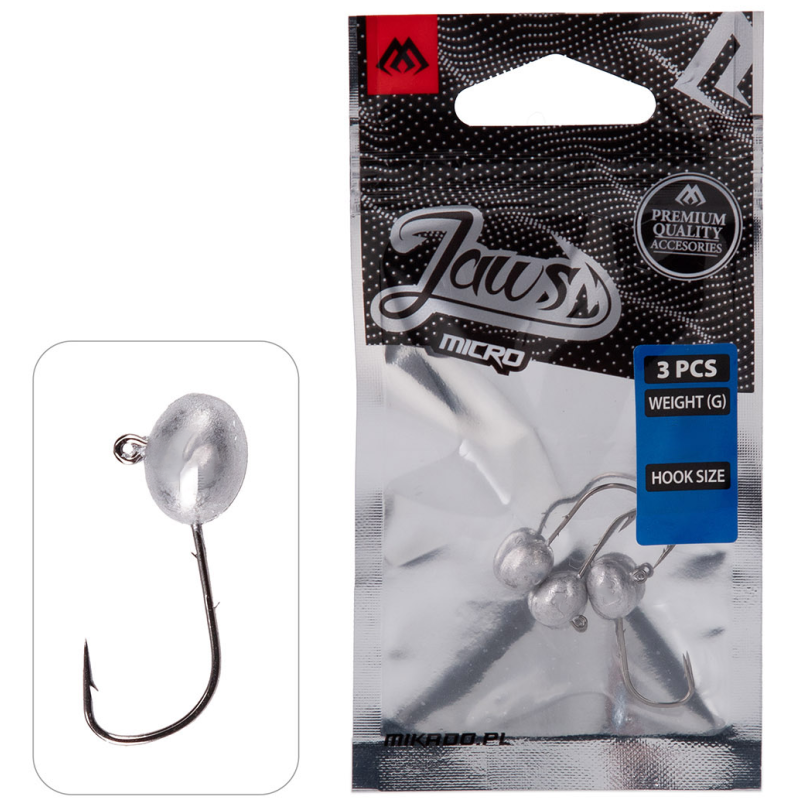 GŁÓWKA JIGOWA MIKADO JAWS MICRO - 1.5g-6 BN - op.3szt.
