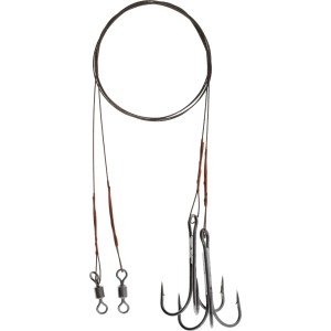 PRZYPON STALOWY MIKADO Z KRĘTLIKIEM I KOTWICĄ 40cm/10kg - BRĄZOWY - op.2szt.