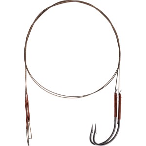 PRZYPON STALOWY MIKADO Z KRĘTLIKIEM I HAKIEM 30cm/10kg - BRĄZOWY - op.2szt.