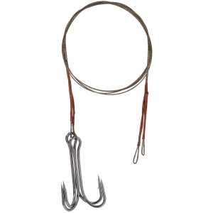 PRZYPON STALOWY MIKADO Z KRĘTLIKIEM I PODWÓJNĄ KOTWICĄ 35cm/10kg op.2szt.