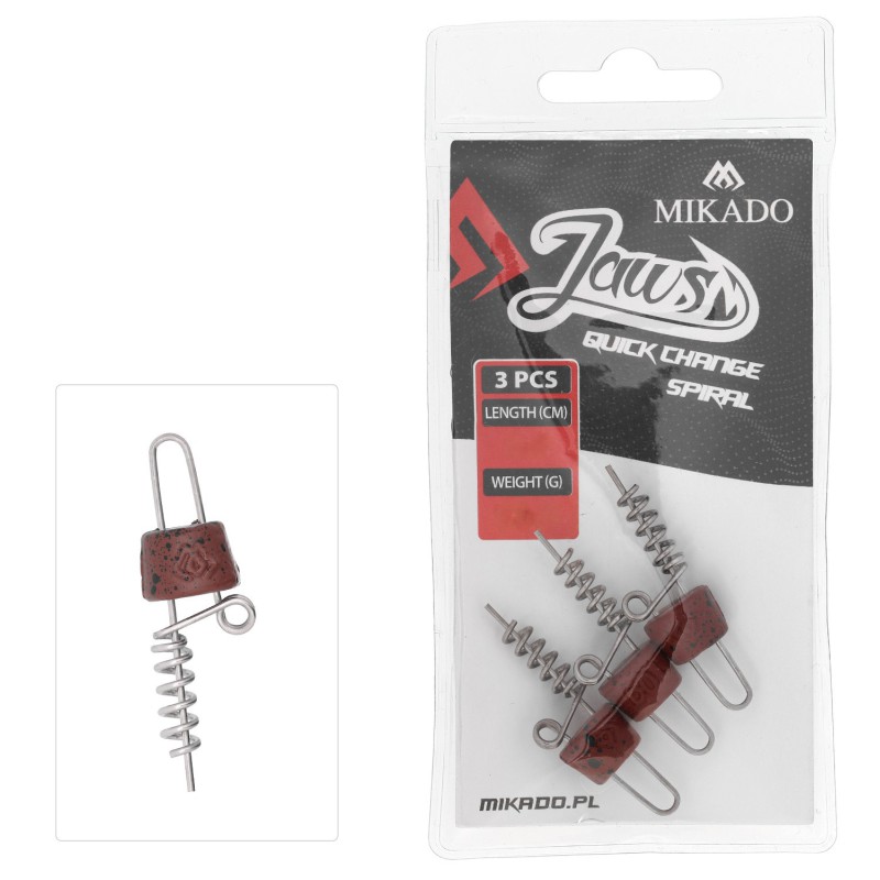 WKRĘT DO PRZYNĘT MIKADO JAWS QUICK CHANGE SPIRAL - 10gr - 4.7cm - op.3szt.