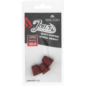 WYMIENNE OBCIĄŻENIE DO WKRĘTÓW MIKADO JAWS QUICK CHANGE SPIRAL - 20gr - op.3szt.