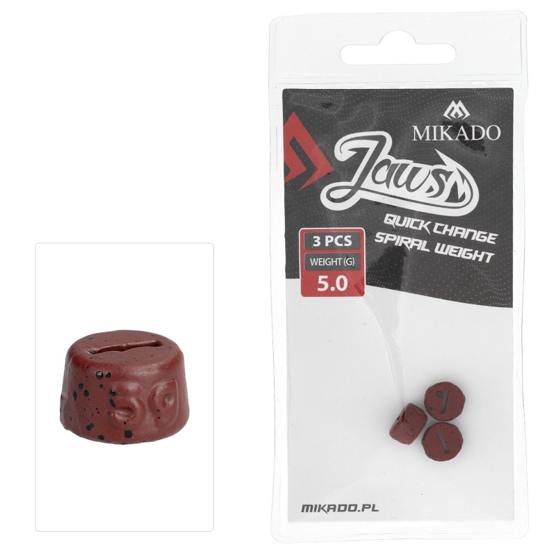 WYMIENNE OBCIĄŻENIE DO WKRĘTÓW MIKADO JAWS QUICK CHANGE SPIRAL - 5gr - op.3szt.