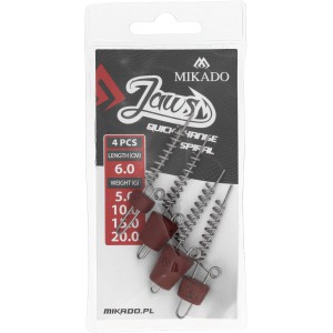 WKRĘT DO PRZYNĘT MIKADO JAWS QUICK CHANGE SPIRAL - MIX - 6cm - op.4szt.