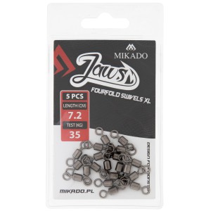 KRĘTLIK MIKADO JAWS FOURFOLD SWIVELS XL - 35kg - op.5szt.