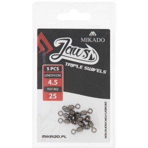 KRĘTLIK MIKADO JAWS TRIPLE SWIVELS - 25kg - op.5szt.