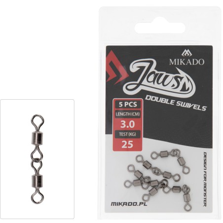 KRĘTLIK MIKADO JAWS DOUBLE SWIVELS - 25kg - op.5szt.