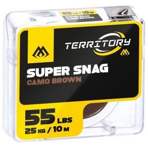 PLECIONKA PRZYPONOWA MIKADO SUPER SNAG - 55lbs/10m - BRĄZOWY CAMO