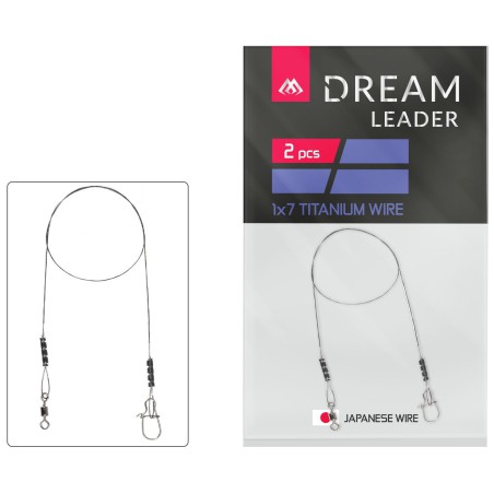 PRZYPON MIKADO DREAM LEADER - TITANIUM 1x7 20cm/15LB/7kg - op.2szt.