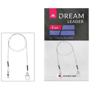 PRZYPON MIKADO DREAM LEADER - TITANIUM 1x7 25cm/15LB/7kg - op.2szt.