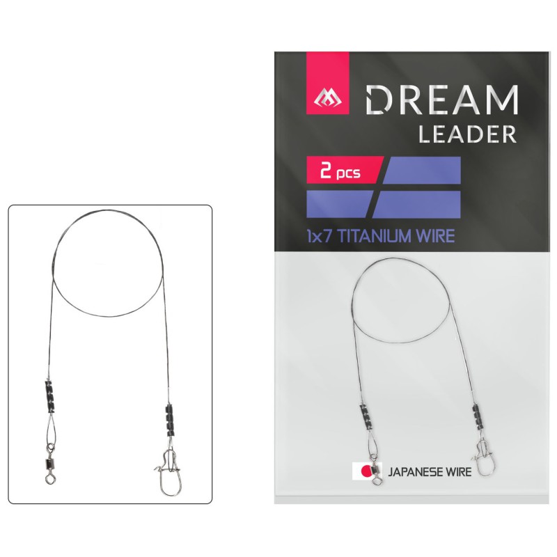 PRZYPON MIKADO DREAM LEADER - TITANIUM 1x7 25cm/15LB/7kg - op.2szt.