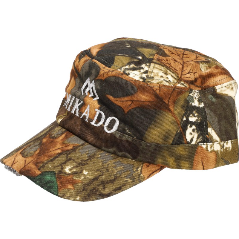 CZAPKA Z DASZKIEM MIKADO Z LATARKĄ LED - ULED02 - CAMO