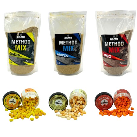 Zestaw Osmo Killer 3x Zanęta Method Mix + 3x Osmo Mini Wafters