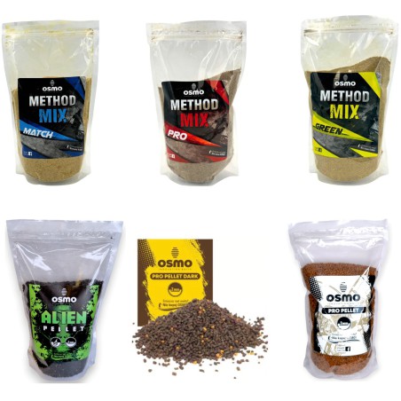 Zestaw Osmo 3x Pellet + 3x Method Mix Method Feeder