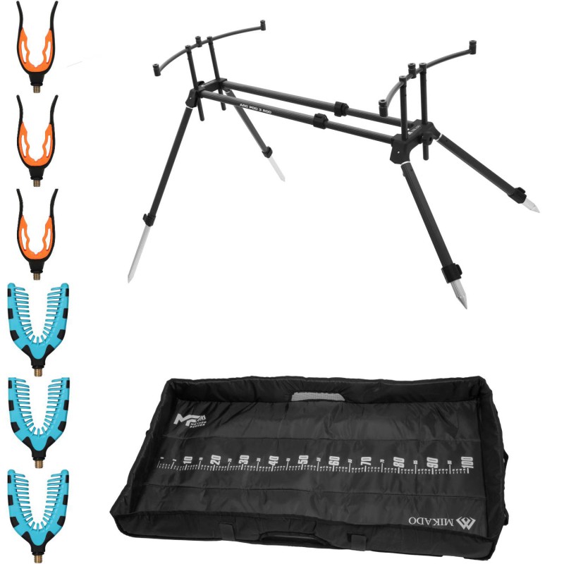 Zestaw Rod Pod Mikado Arc Pod + Nasadki + Mata Karpiowa Z Miarką