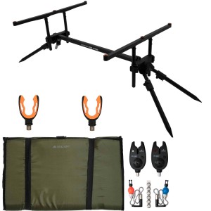 Zestaw Stanowisko Karpiowe Mikado Starter Pod 3 Rod + Mata + Nasadki + Sygnalizatory