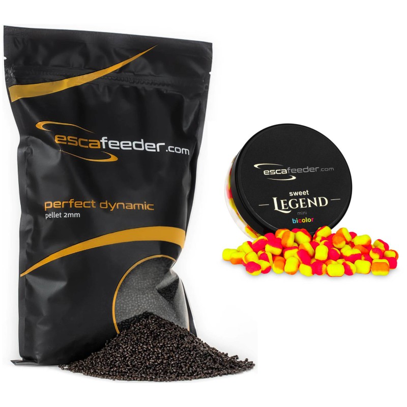 Zestaw Esca Feeder Wafters SWEET LEGEND Dual Bicolor Mini 6mm + Pellet 2mm Perfect Dynamic