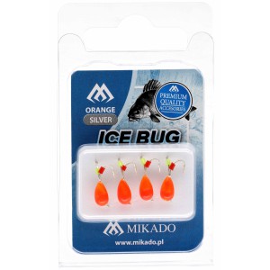 PRZYNĘTA MIKADO ICE BUG POMARAŃCZOWY 4mm - CZARNY - op.4szt.