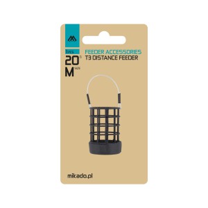 KOSZYCZEK ZANĘTOWY MIKADO T3 DISTANCE FEEDER - rozm. M - 20g