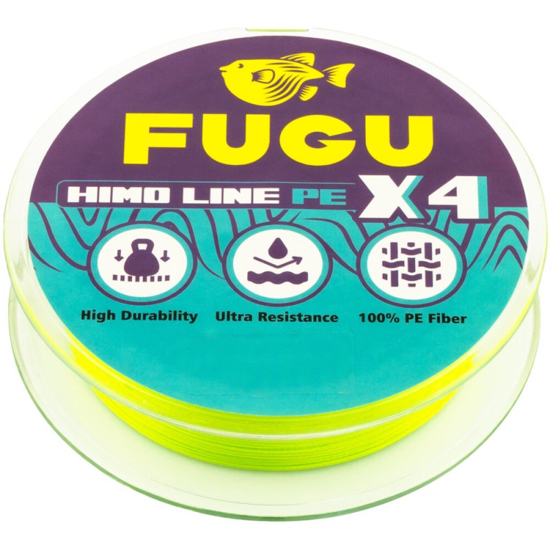 PLECIONKA FUGU HIMO LINE PE X4 0,12mm FLUO GREEN 120m