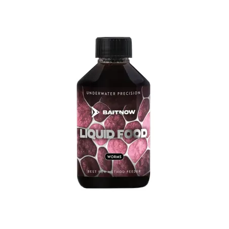LIQUID METHOD FEEDER BAITNOW LIQUID FOOD WORMS 250ml