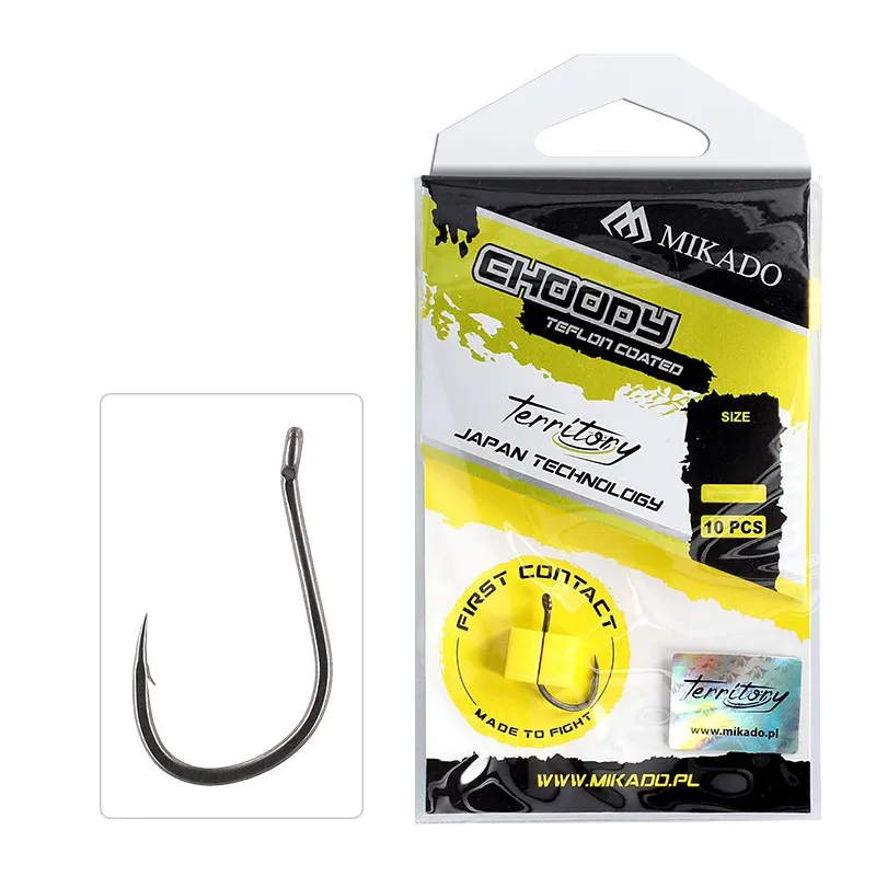HACZYK MIKADO TERRITORY - CHOODY nr 2 - POKRYTY TEFLONEM - 10szt.