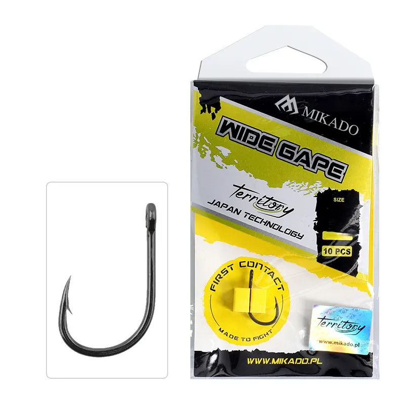 HACZYK MIKADO TERRITORY - WIDE GAPE nr 4 - POKRYTY TEFLONEM - 10szt.