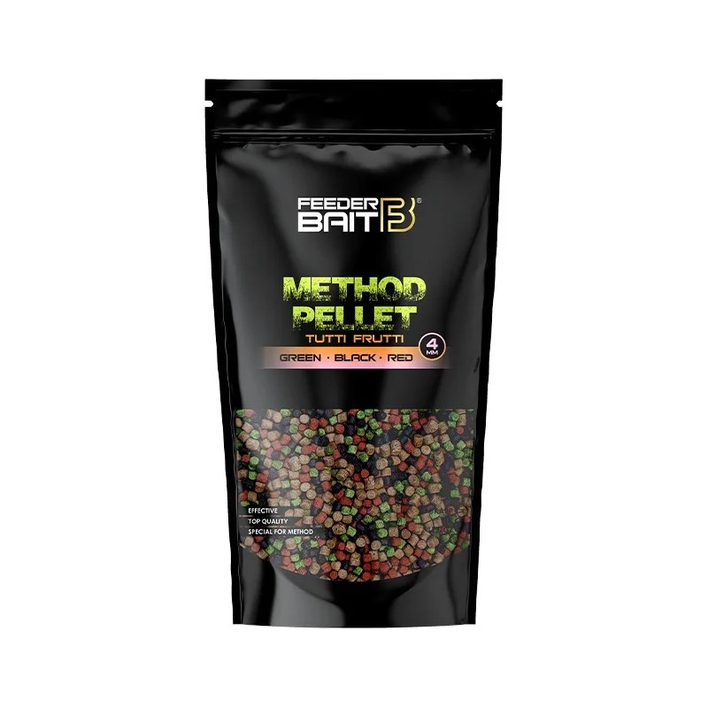 Micro Pellet 4mm Tutti Frutti -Green & Black & Red- Feeder Bait
