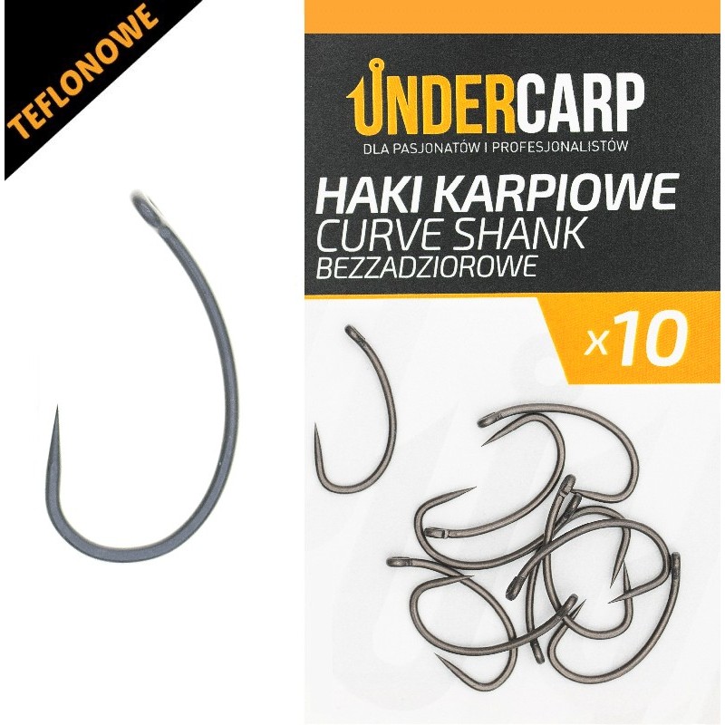 Undercarp Teflonowe haki karpiowe CURVE SHANK 2
