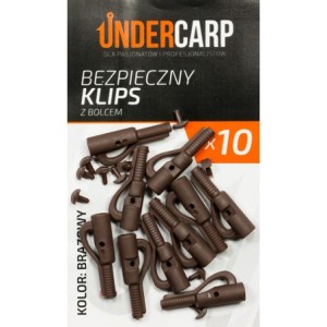 Undercarp Bezpieczny klips brązowy z bolcem