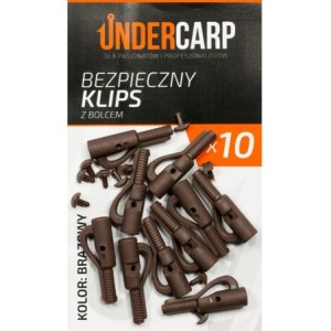 Undercarp Bezpieczny klips brązowy z bolcem