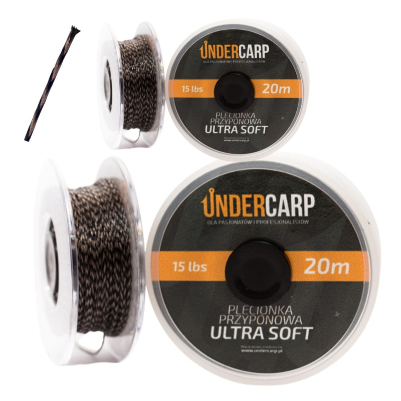 Undercarp Plecionka przyponowa 20 m/15 lbs ULTRA SOFT - brązowa