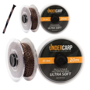 Undercarp Plecionka przyponowa 20 m/35 lbs ULTRA SOFT - brązowa