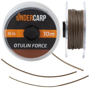 Undercarp Plecionka przyponowa w otulinie 10 m/35 lbs OTULIN FORCE - brązowa