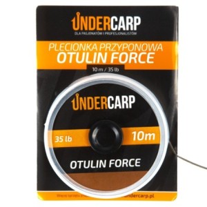 Undercarp Plecionka przyponowa w otulinie 10 m/35 lbs OTULIN FORCE - brązowa