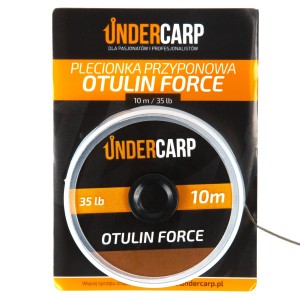 Undercarp Plecionka przyponowa w otulinie 10 m/35 lbs OTULIN FORCE - brązowa