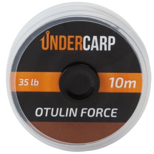 Undercarp Plecionka przyponowa w otulinie 10 m/35 lbs OTULIN FORCE - brązowa