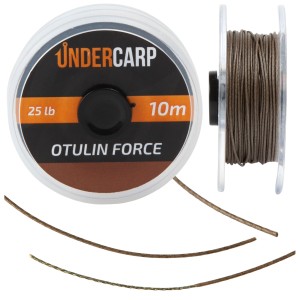 Undercarp Plecionka przyponowa w otulinie 10 m/25 lbs OTULIN FORCE - brązowa