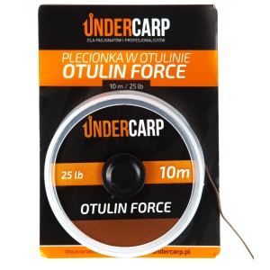 Undercarp Plecionka przyponowa w otulinie 10 m/25 lbs OTULIN FORCE - brązowa