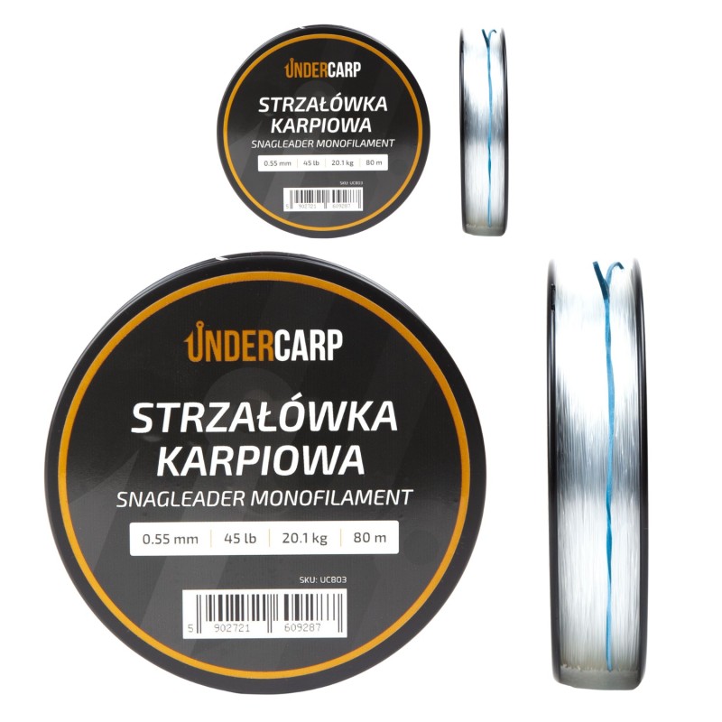 Undercarp Strzałówka Karpiowa Snagleader Monofilament 0,55mm/80m 45lb 20,1kg