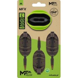 ZESTAW PODAJNIK MIKADO METHOD FEEDER MFX - Q.M.F - ros. L - 20+30+40g + FOREMKA