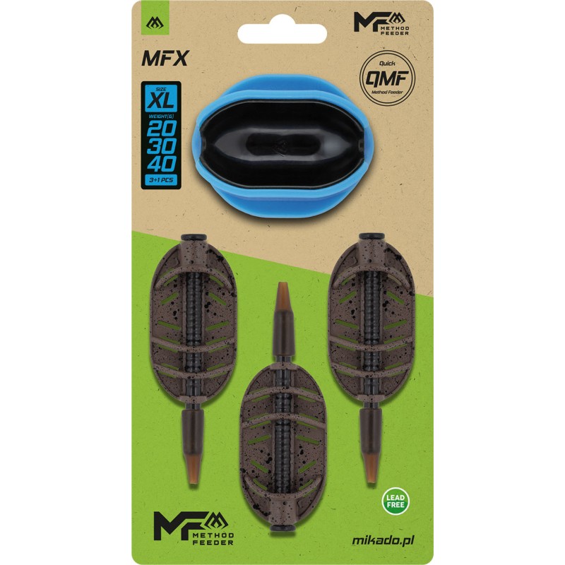 ZESTAW PODAJNIK MIKADO METHOD FEEDER MFX - Q.M.f- roz.XL- 20+30+40g + FOREMKA
