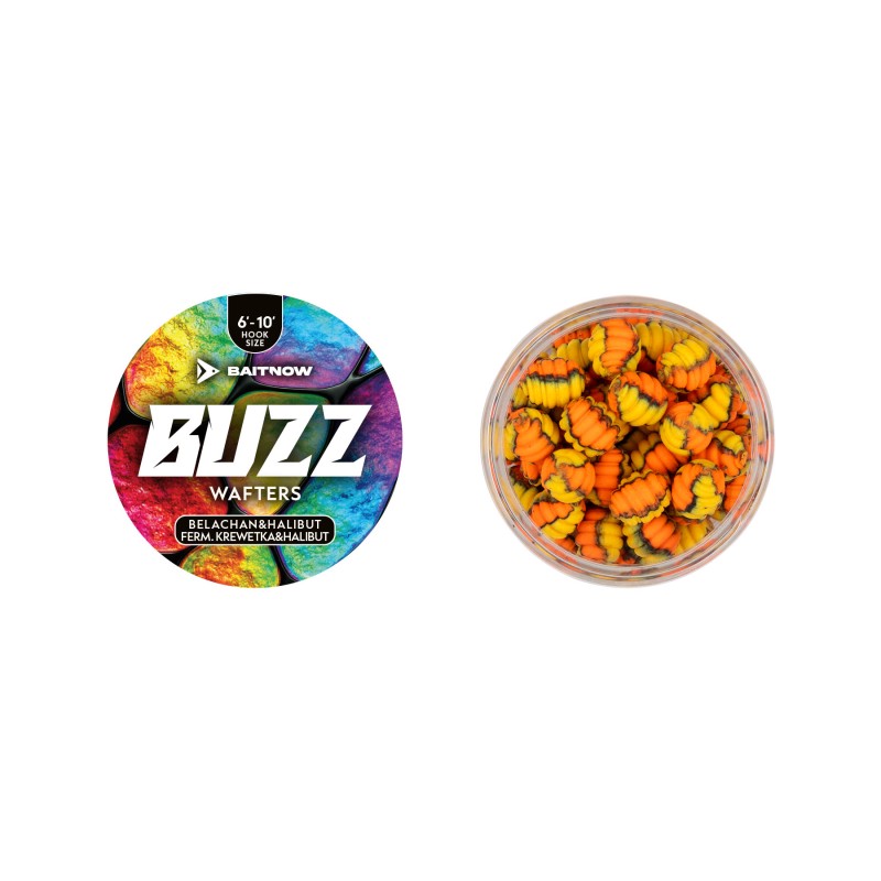 WAFTERS METHOD FEEDER BAITNOW BUZZ BELACHAN & HALIBUT HOOK 6-10 12g